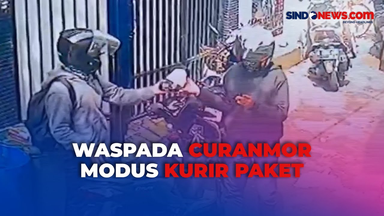 Terekam CCTV, Aksi Curanmor Bermodus Kurir Paket di Rawamangun