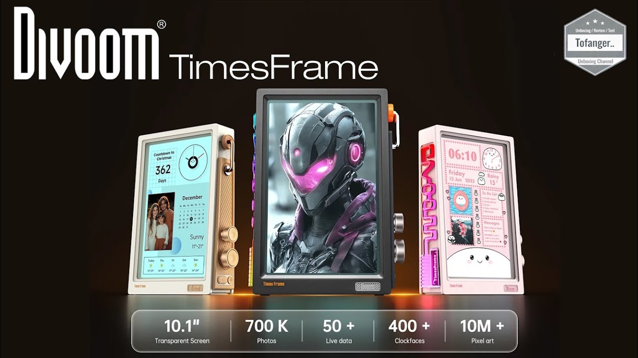 Цифровые фоторамки DIVOOM Times Frame — приложение Divoom — цифровая фоторамка IPS 10,1 дюйма