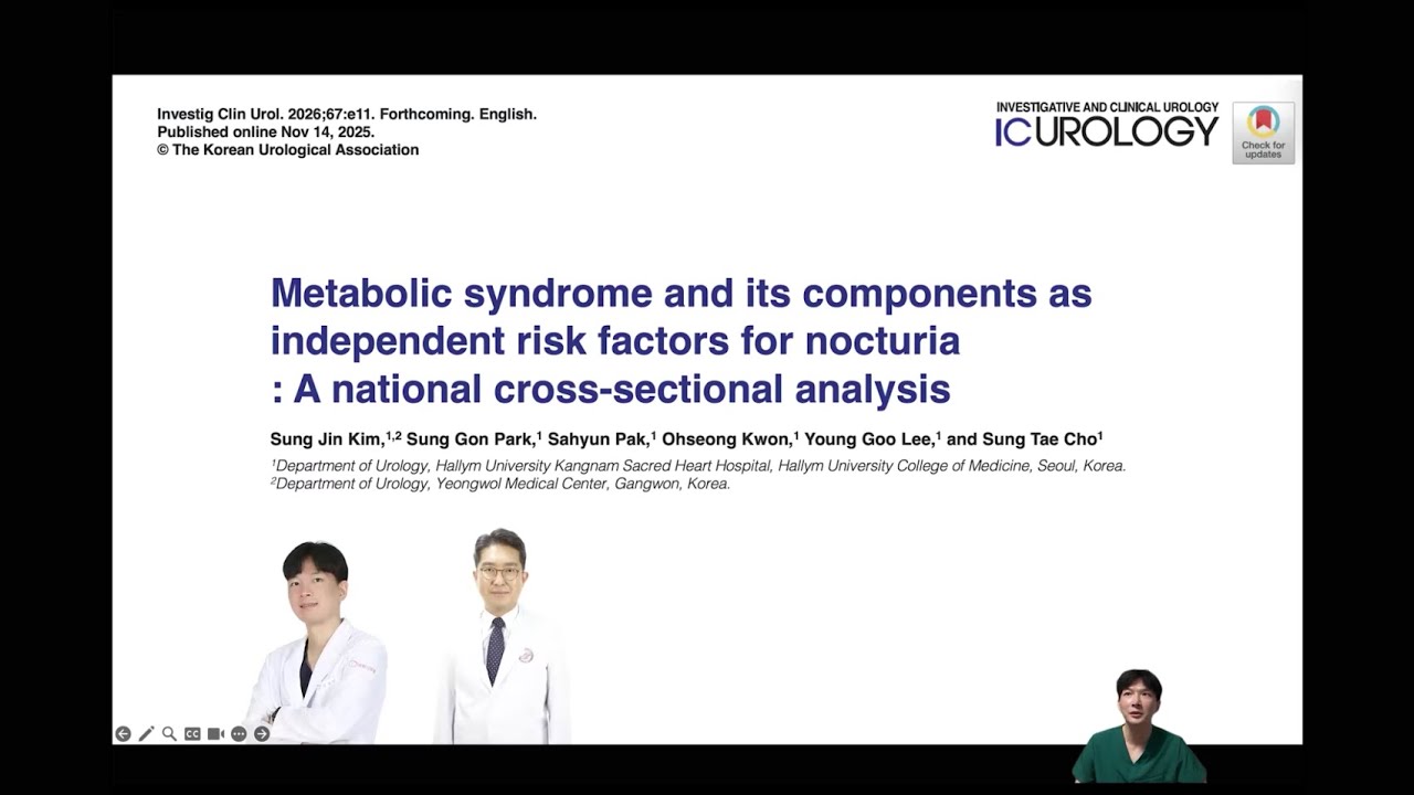 [Interview with Author, January 2026] Nocturia and metabolic risk in a national cohort