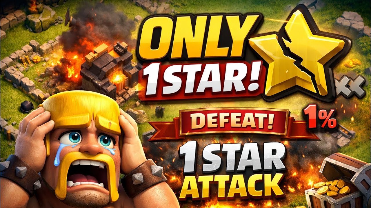 😔 Only 1 Star Attack | Clash of Clans