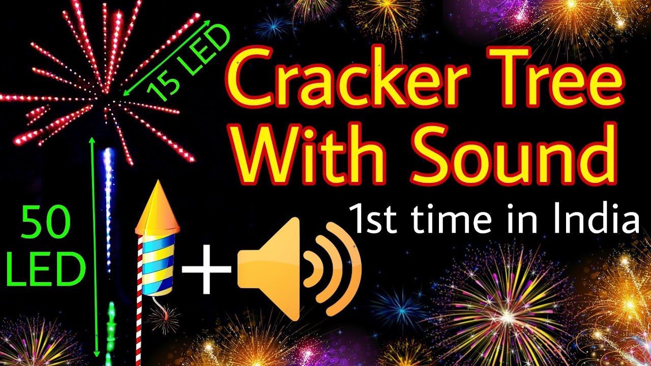 How to make Pixel LED FireWorks Cracker Tree With Sound 🎆+🔊  [Pollution-Free Diwali]