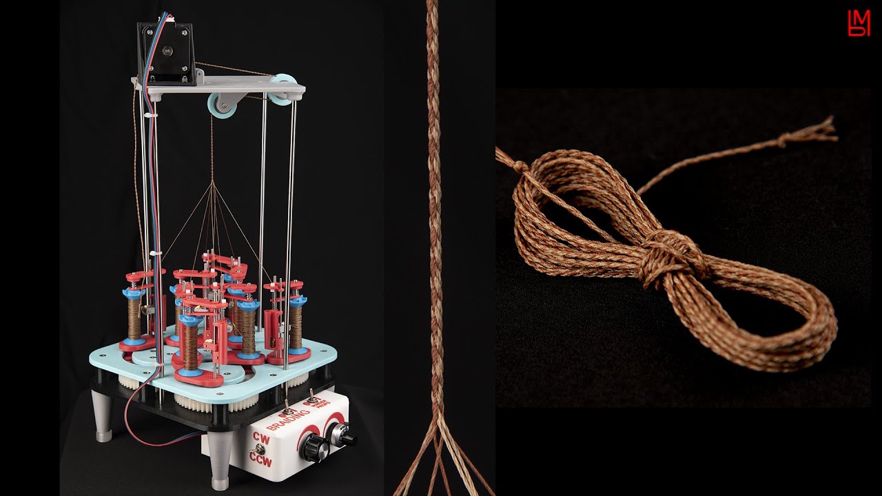 Rope braiding machine 3d printed