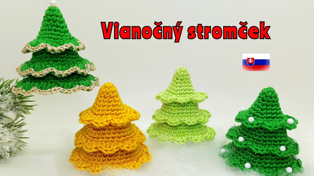 Háčkovaný stromček - vianočná dekorácia