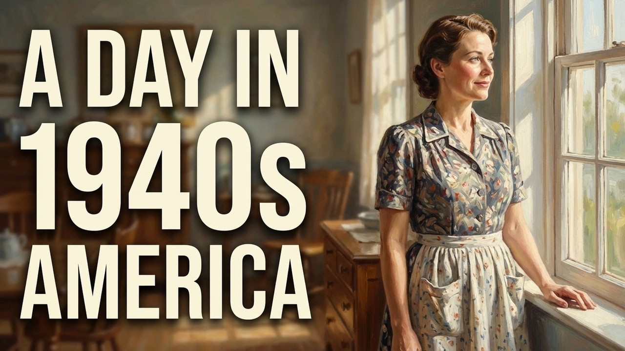 A Day in 1940s America During WWII | Calm Home Front Stories for Sleep