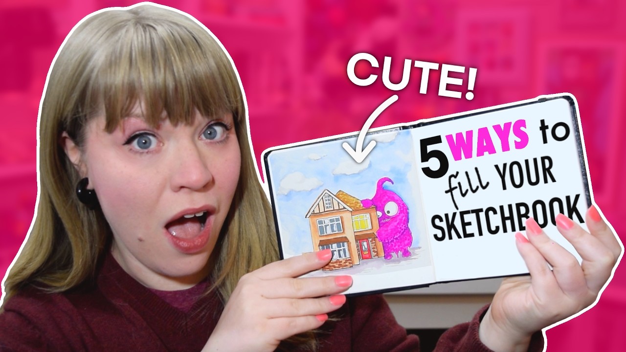 5 FUN ways to fill your SKETCHBOOK | Starting a NEW sketchbook