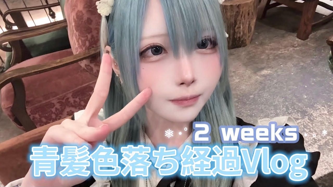青髪ってどう色落ちする？2週間のリアル経過Vlog