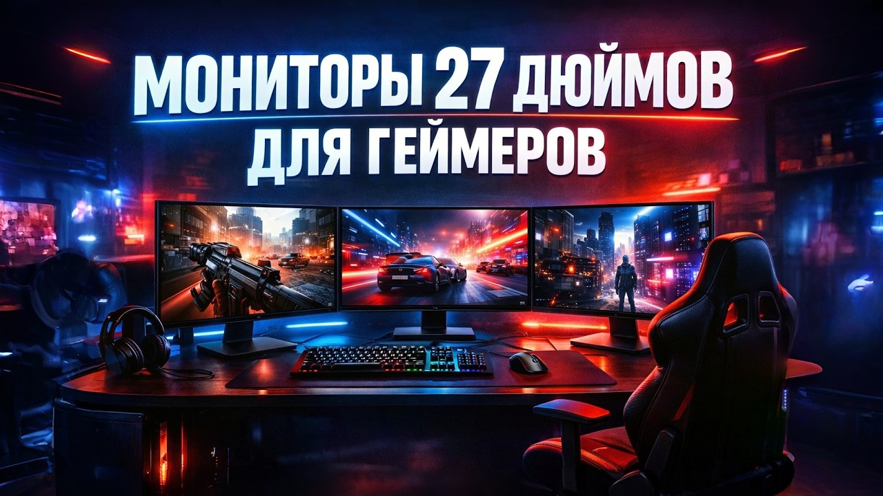 Лучшие игровые мониторы 27 дюймов 2026 🎮 Топ-7 моделей 2K, 4K и OLED | Рейтинг для геймеров