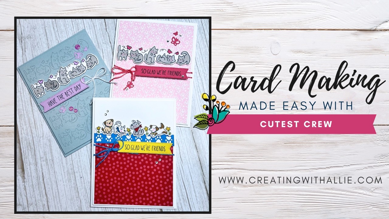 Make 3 friendship cards with the Cutest Crew bundle from Stampin' Up!