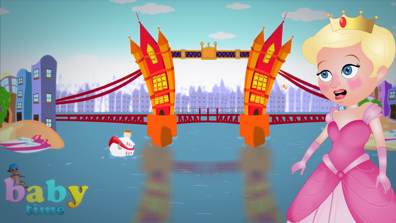 London Bridge Is Falling Down With Lyrics | Nursery Rhymes For Kids l Baby Time