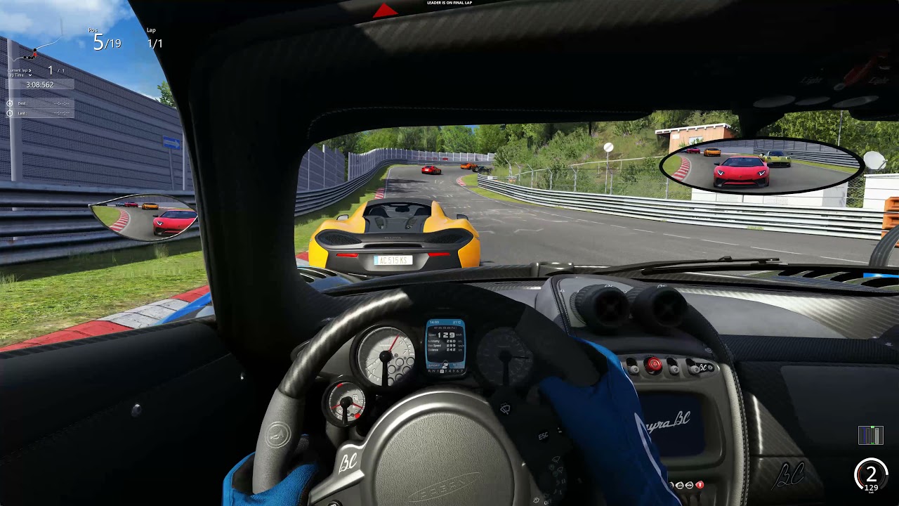 Pagani Huayra BC At Nürburgring Nordschleife 4K 60FPS | Assetto Corsa | Thrustmaster T300RS