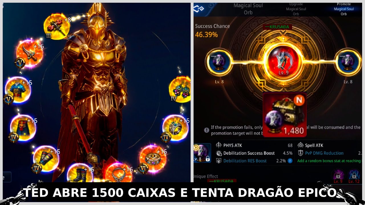TED TENTA DRAGÃO CELESTIAL PRO EPICO, 1500 CAIXAS E UM SONHO - MIR4