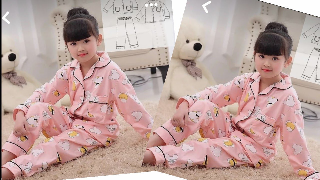 Beautiful And Designer Night Suit Cutting And Stitching/ 5To7 Year Girl Night Suit/English Subtitles
