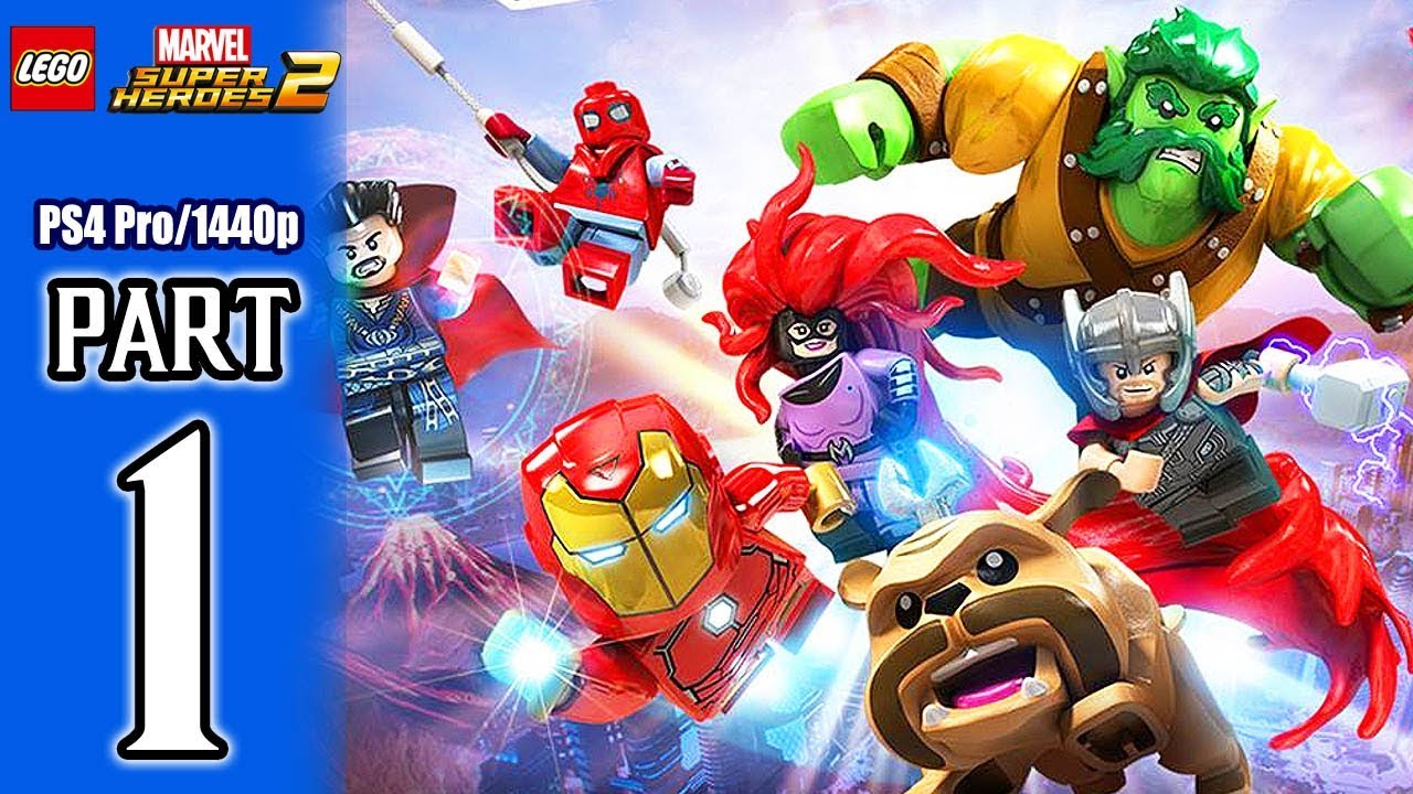 LEGO Marvel Super Heroes 2 Walkthrough PART 1 (PS4 Pro) No Commentary @ 1440p HD ✔