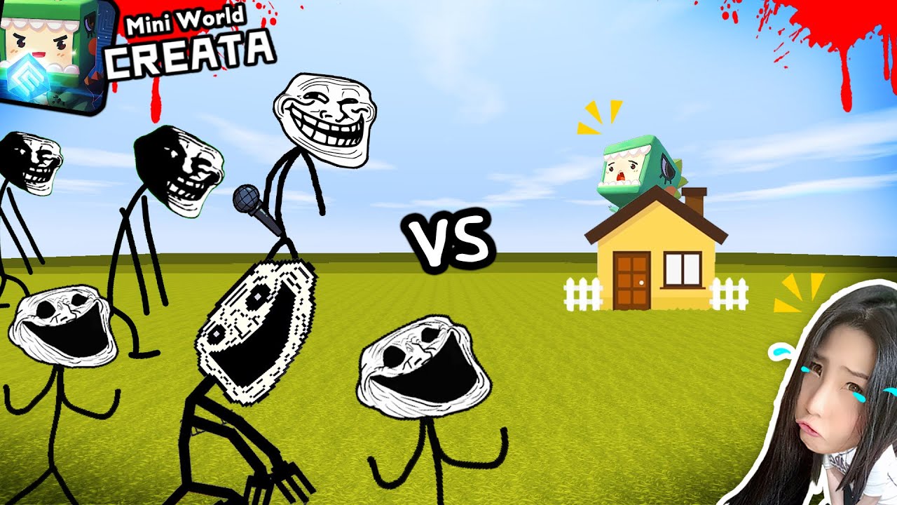 จุ่น กับบ้าน ปะทะผีขี้ก้าง Trollge - MiniWorld | พี่เมย์