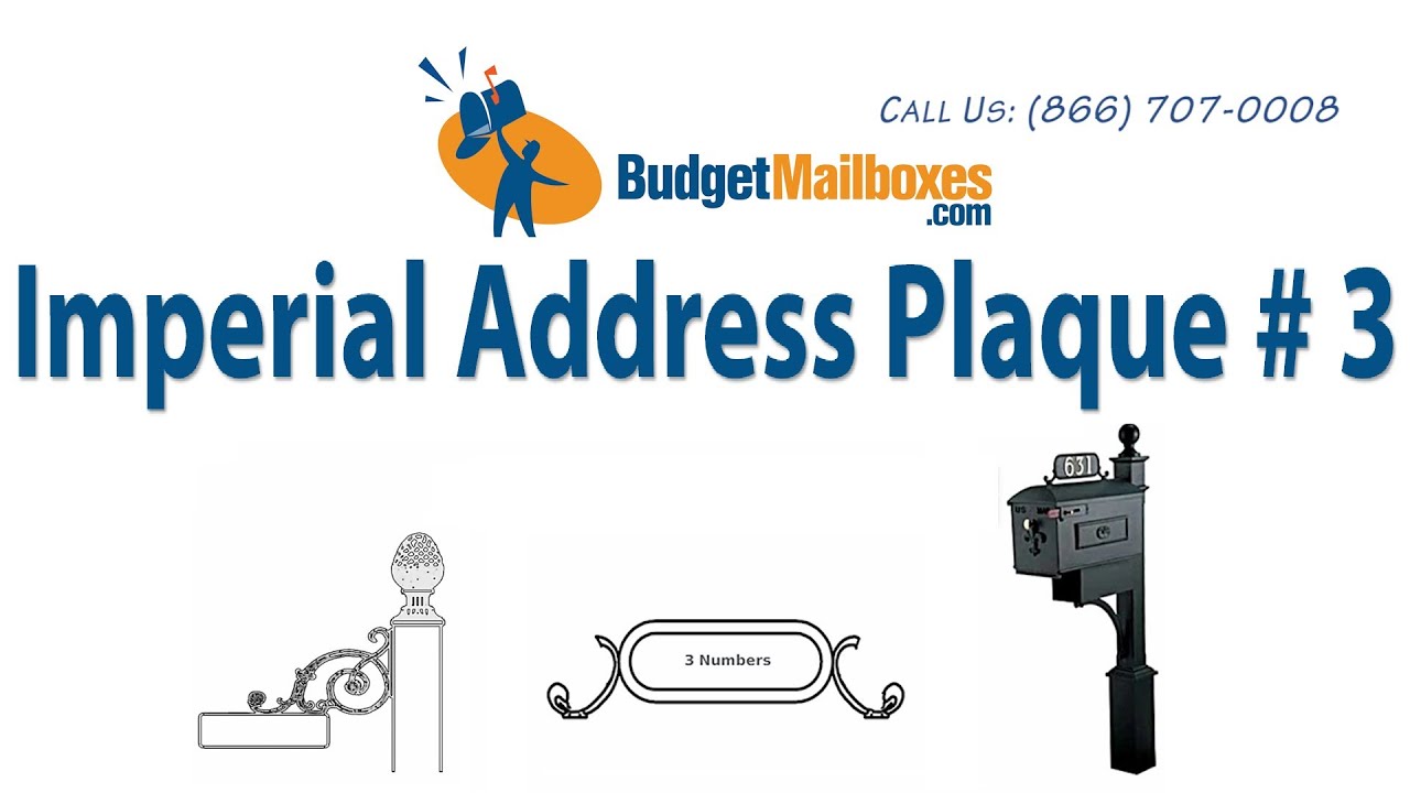 Budget Mailboxes | Imperial Address Plaque # 3