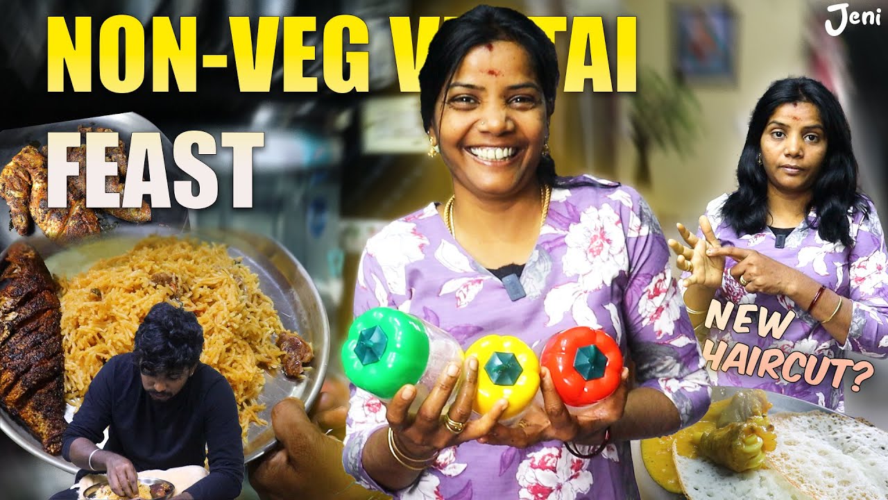 நீங்க கேட்டீங்க நான் செஞ்சேன் // பிரியாணி அளவு  || Morning and Evening Lunch FULL MENU | JENI