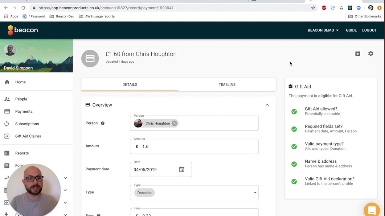 A short intro to collecting donations with Beacon