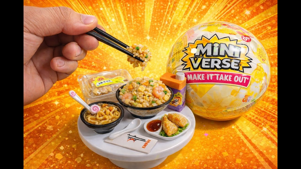 Opening a mini surprise toy sphere! 🍣🍜🥟😱