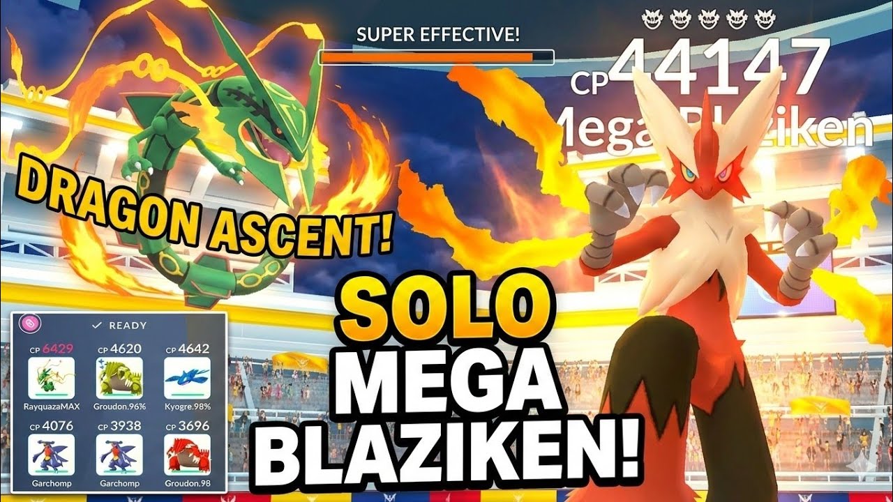 Mega Blaziken SOLO RAID Pokemon Go