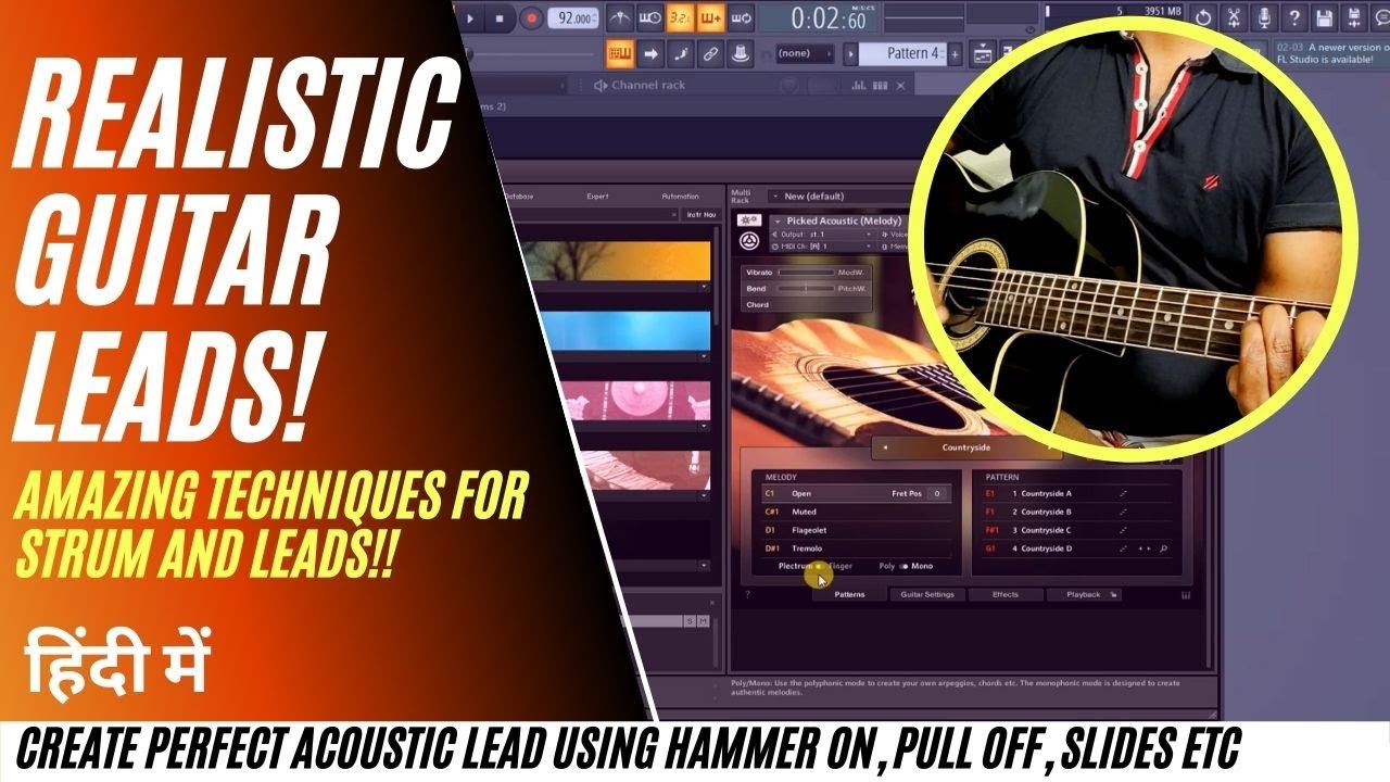 Ultimate Guitar Leads | How to Create HammerOn, Pull Off, Slides | NI Picked Acoustic | HINDI