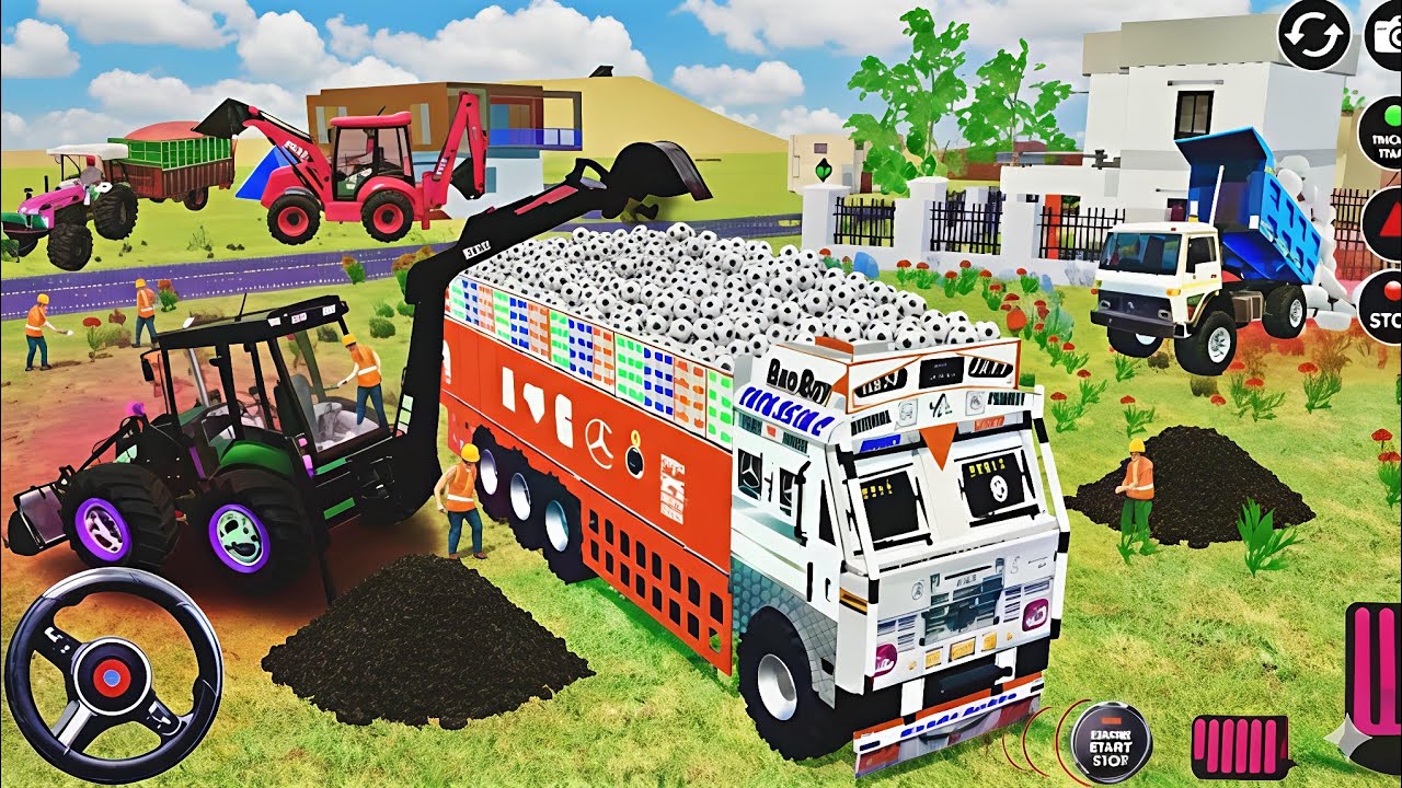 🔴Drive JCB and Uploading 🪨🏗Stone From Dumper🌋 Truck in Game #truck​ #jcb​ #tractor​ #dumper​ #games​