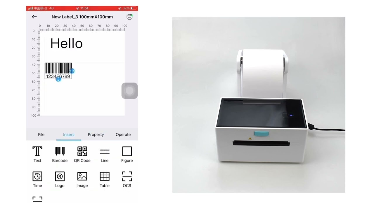 How to print label via iOS App