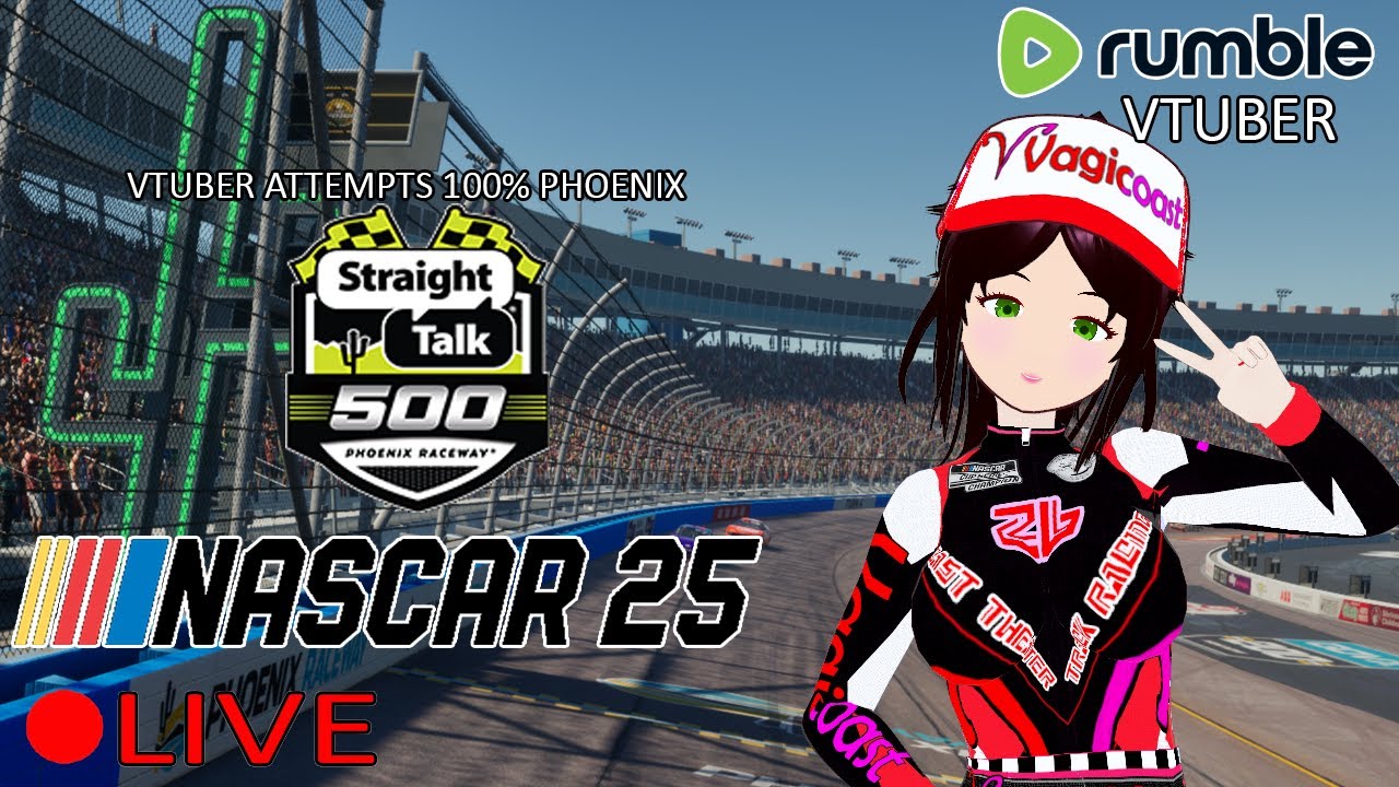 (VTUBER) - Vtuber Attempts full Phoenix Race in NASCAR 25 - RUMBLE