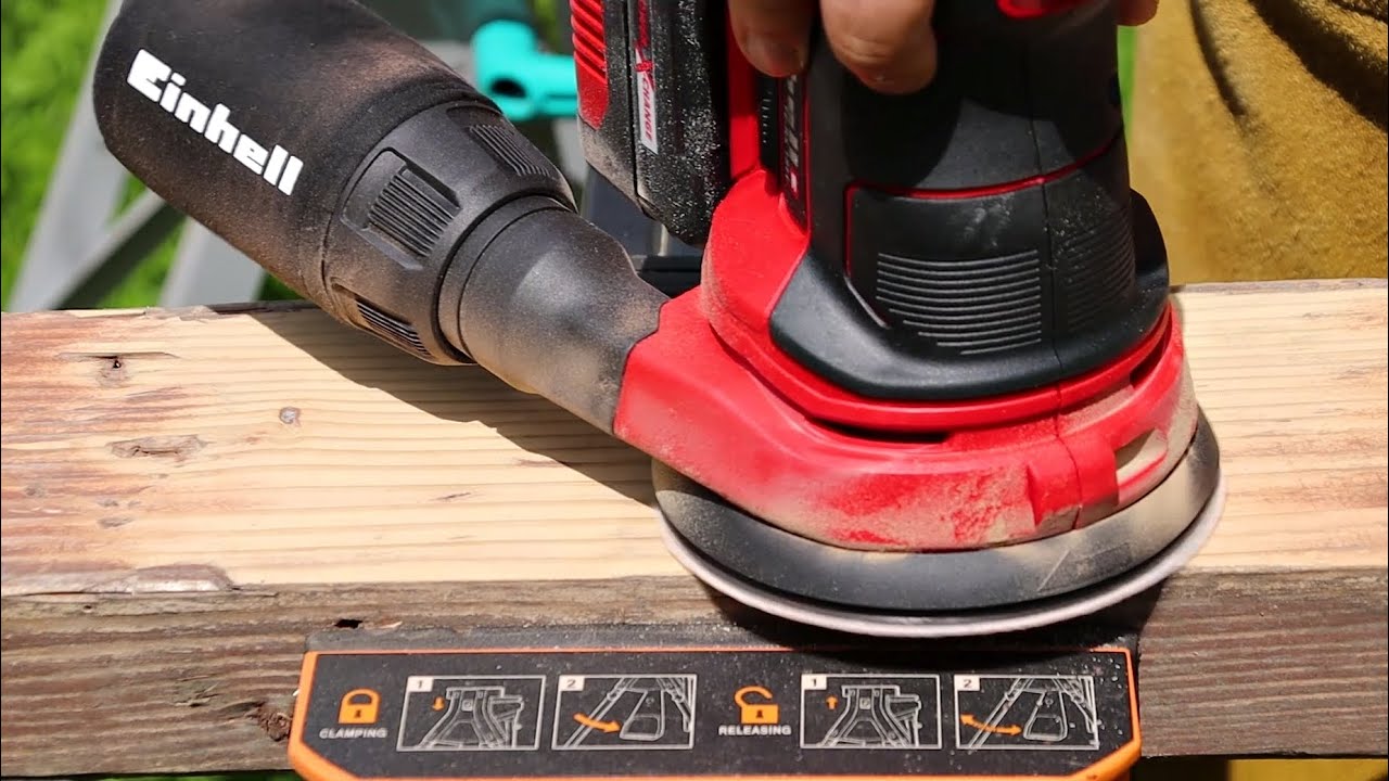 Einhell TE-RS 18 Li PXC cordless rotating sander work demo