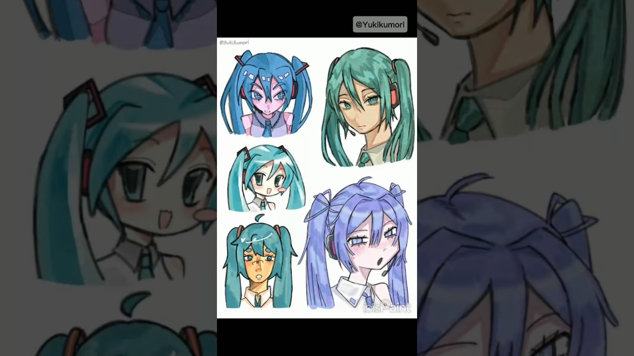 ☆ || Different art styles... #art #artstyle #hatsunemiku #shorts