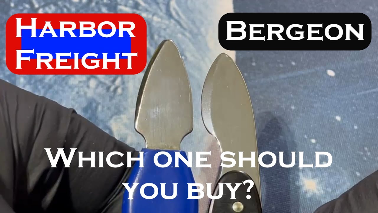 HARBOR FREIGHT versus BERGEON watch caseback knife comparison