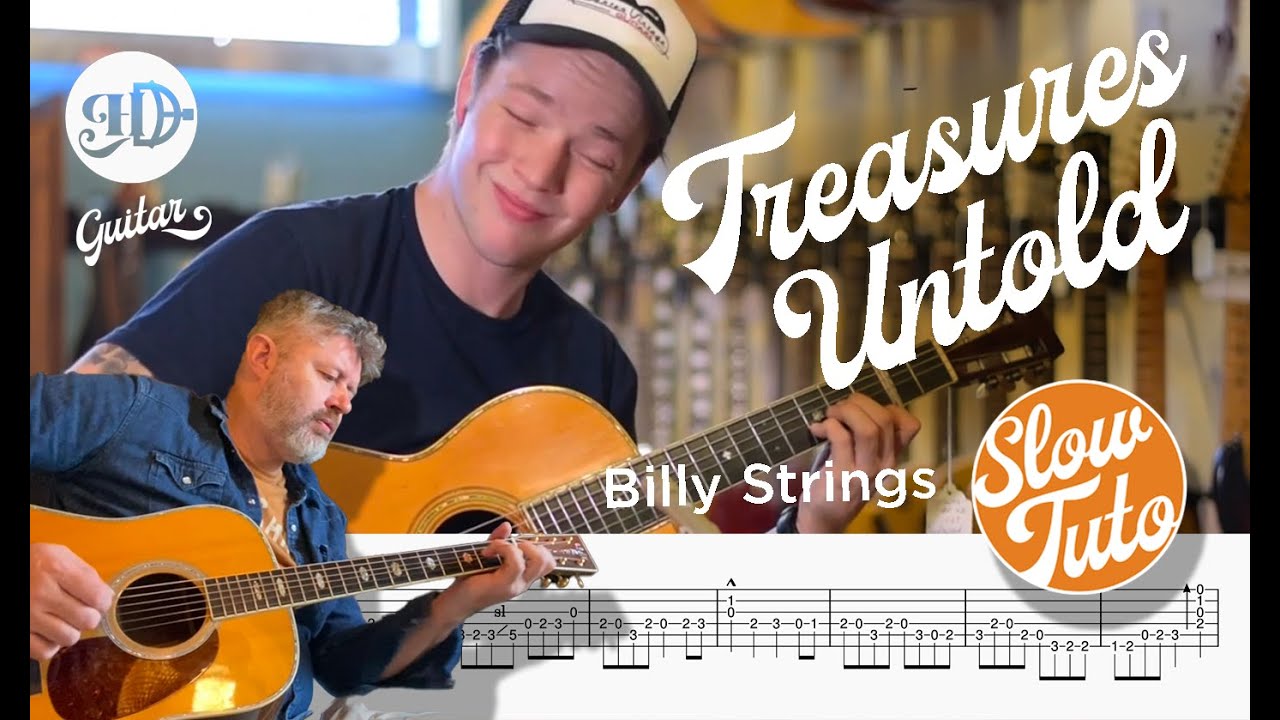 🎸 Hugh D Guitar • Billy Strings Treasures Untold 1927 Martin 00-42 🟧 SLOW TUTO + Full TAB