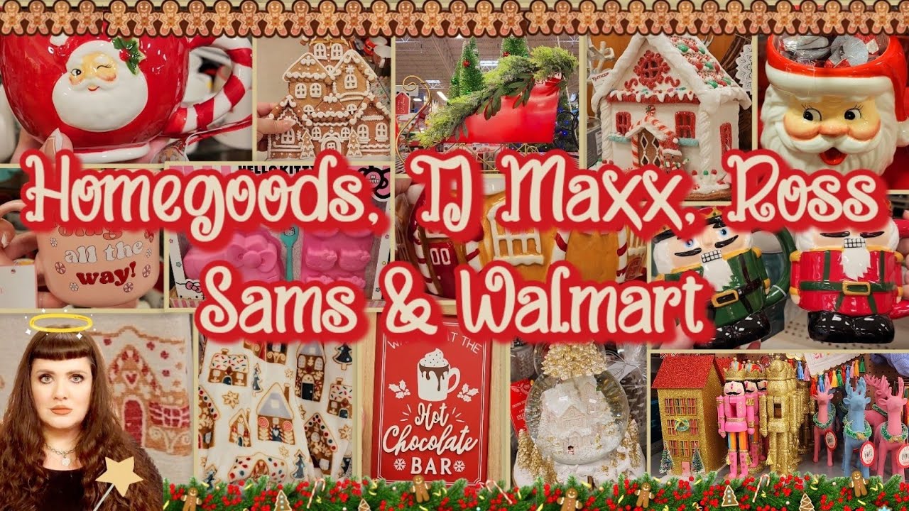 ✨️Shopping At 5 Stores!✨️ Homegoods, TJ Maxx, Ross, Walmart & Sams 🎄 Christmas 🎄 Shop With Me 2023
