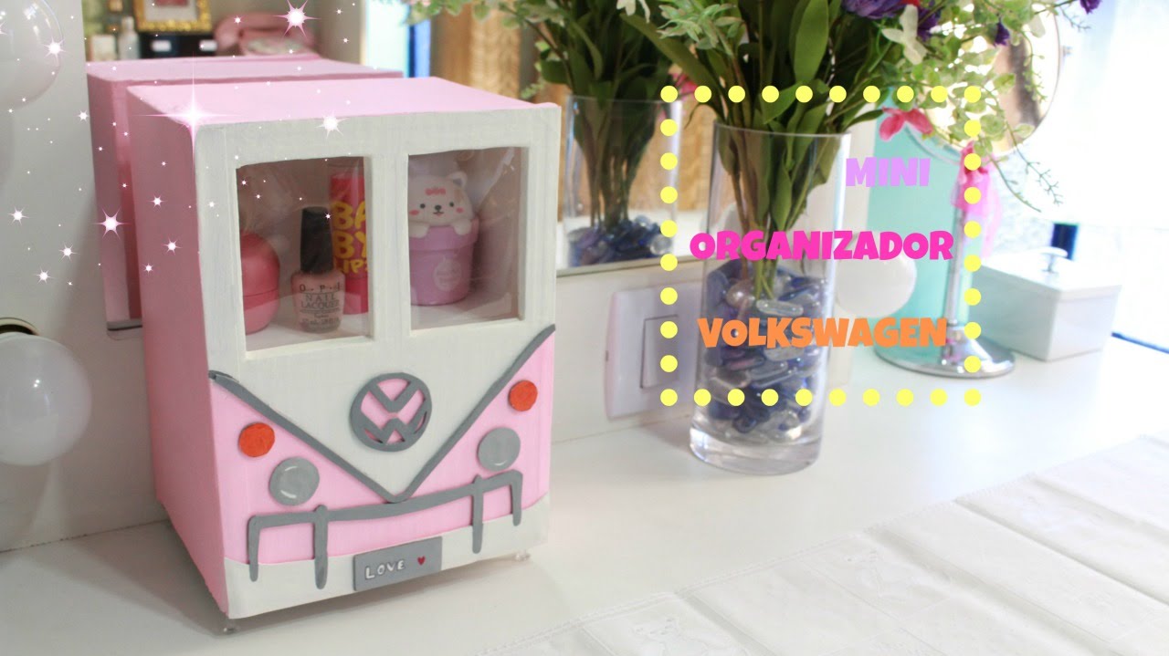 mini organizador volkswagen de cartón