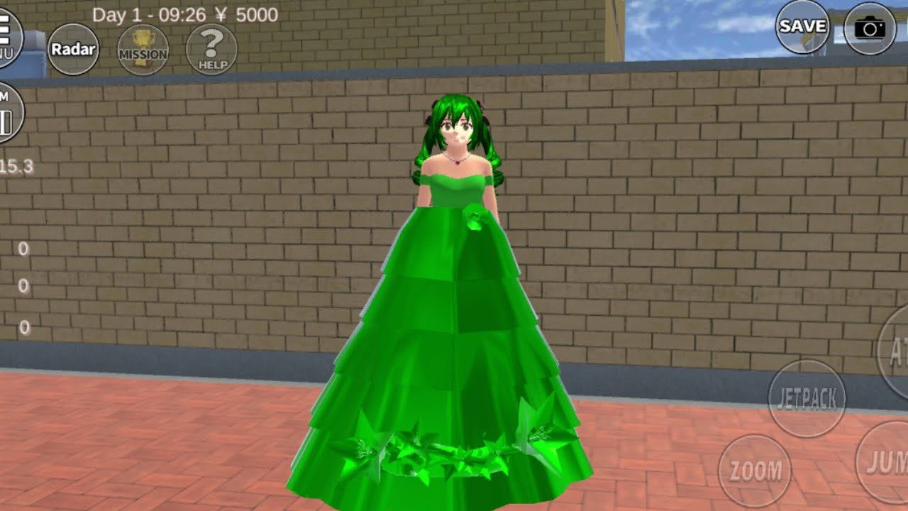 ✨💚 Shiny Green Princess Gown Tutorial | Sakura School Simulator