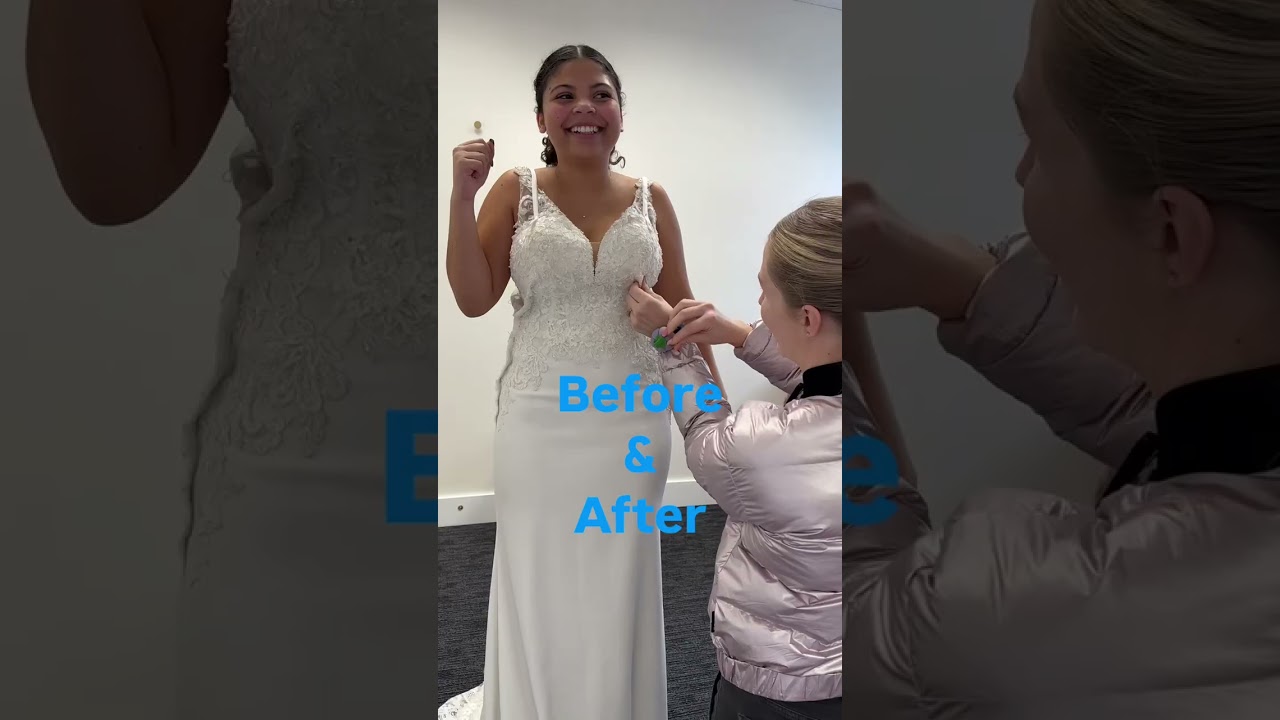 BEFORE & AFTER wedding dress alterations