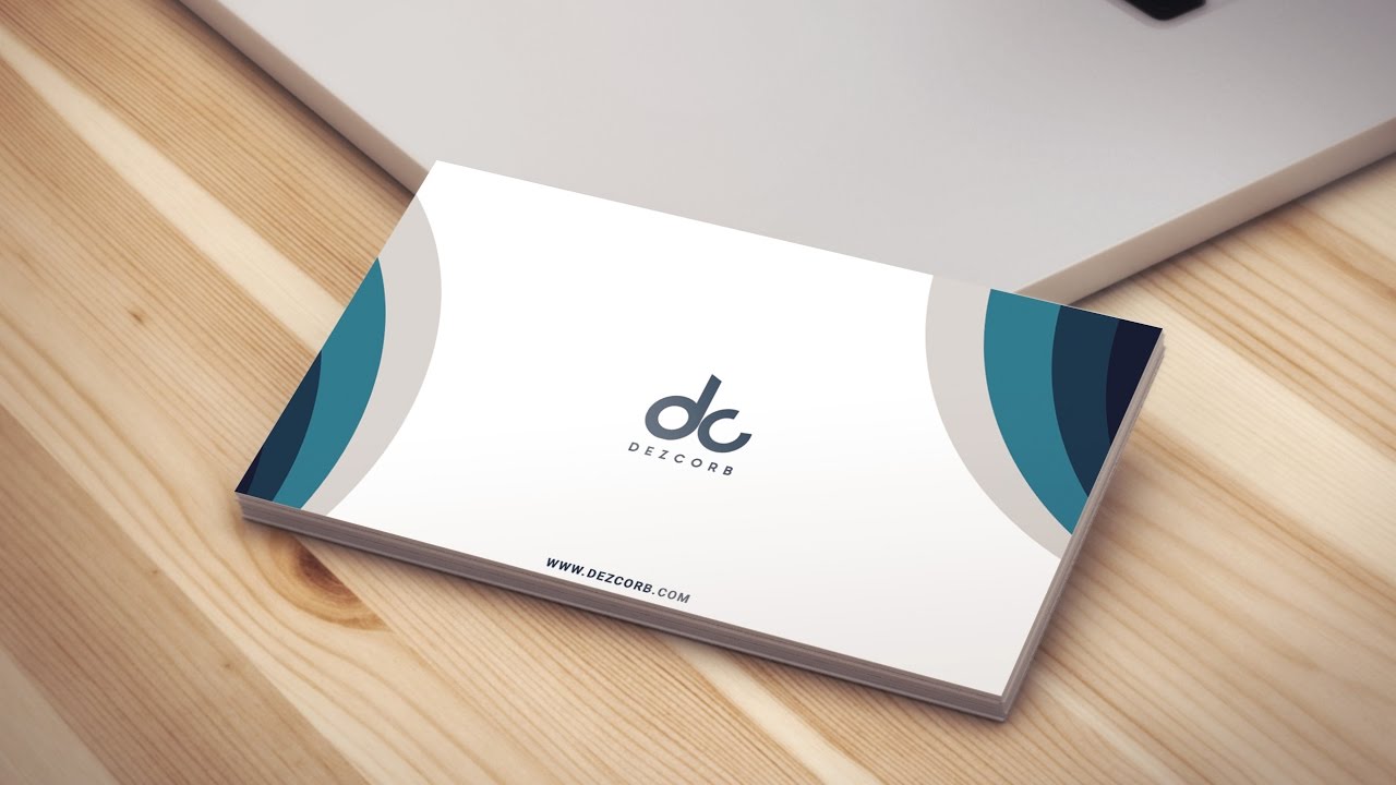 Business card design in photoshop cs6 | Front | Blue