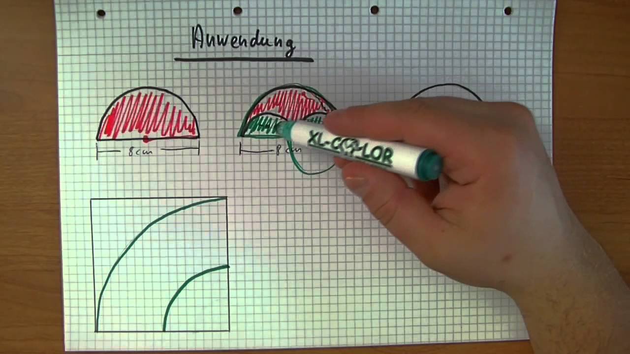 Verschiedene Kreisflächen berechnen