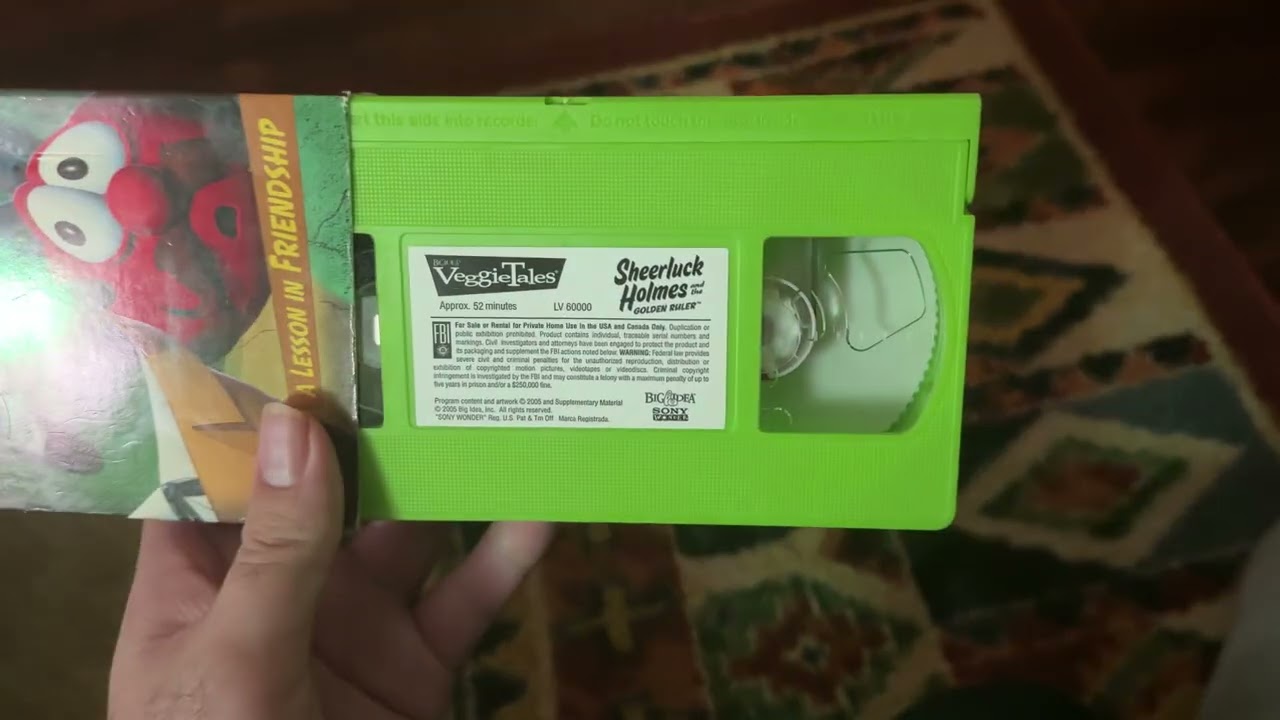 VeggieTales: Sheerluck Holmes & The Golden Ruler EXTREMELY RARE 2006 VHS 