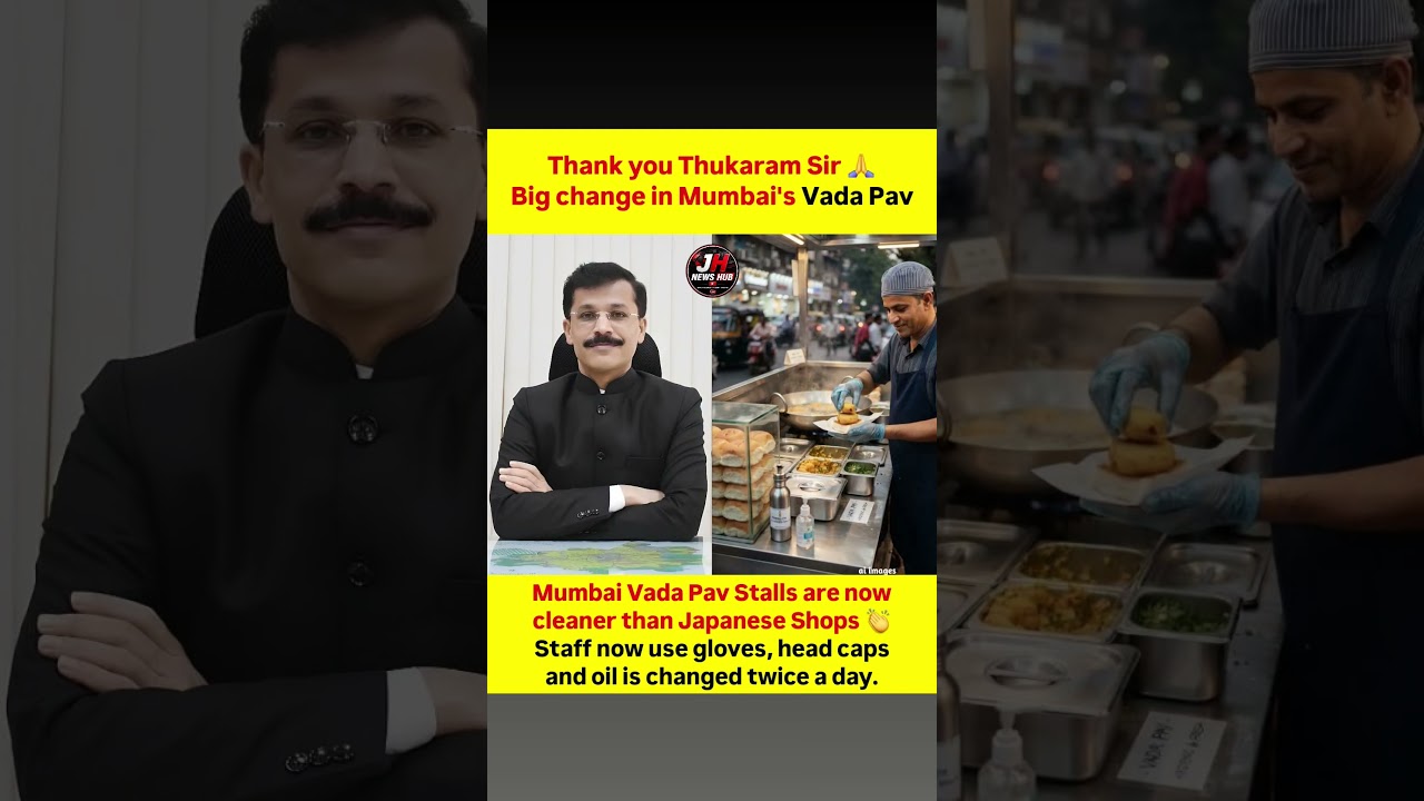 Mumbai Vada Pav Gets a Big Makeover! 😱🔥 Thukaram Sir&rsquo;s Cleanliness Drive Wins Hearts 🙏