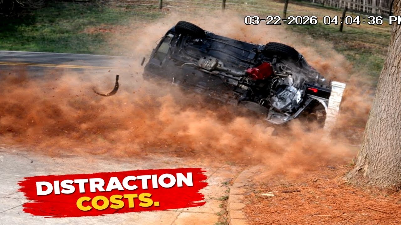 Eyes Off the Road Ends in Disaster --- Bad drivers & Driving fails #1508 - Reupload