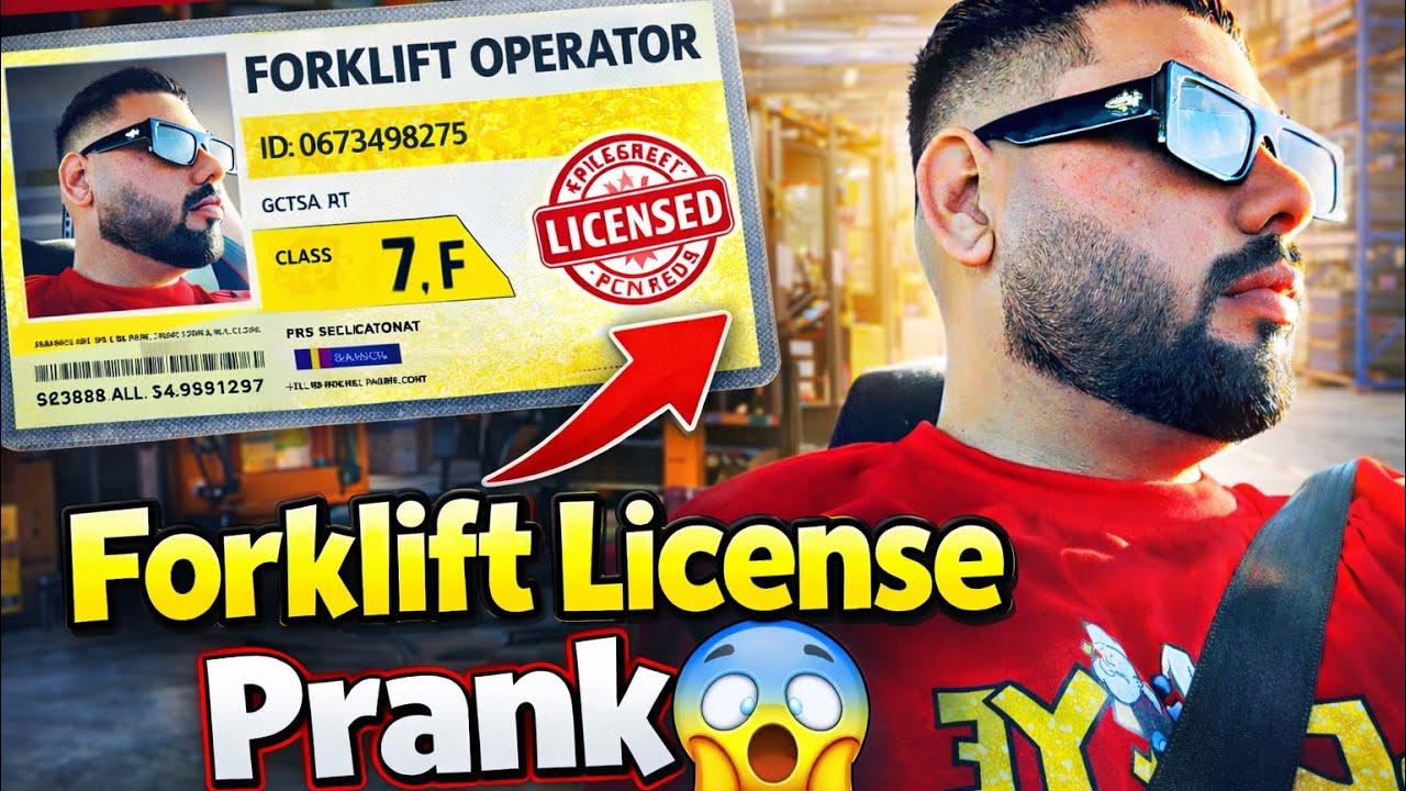 Forklift License prank😱