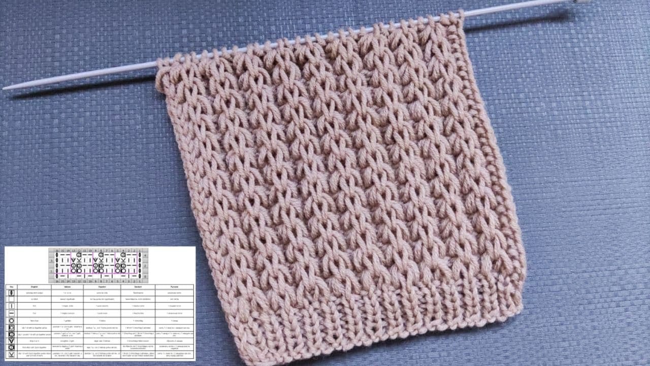 Relief Stripe Knitting Pattern 23| Reliefstreifen stricken| Righe in rilievo|Punto lineas verticales