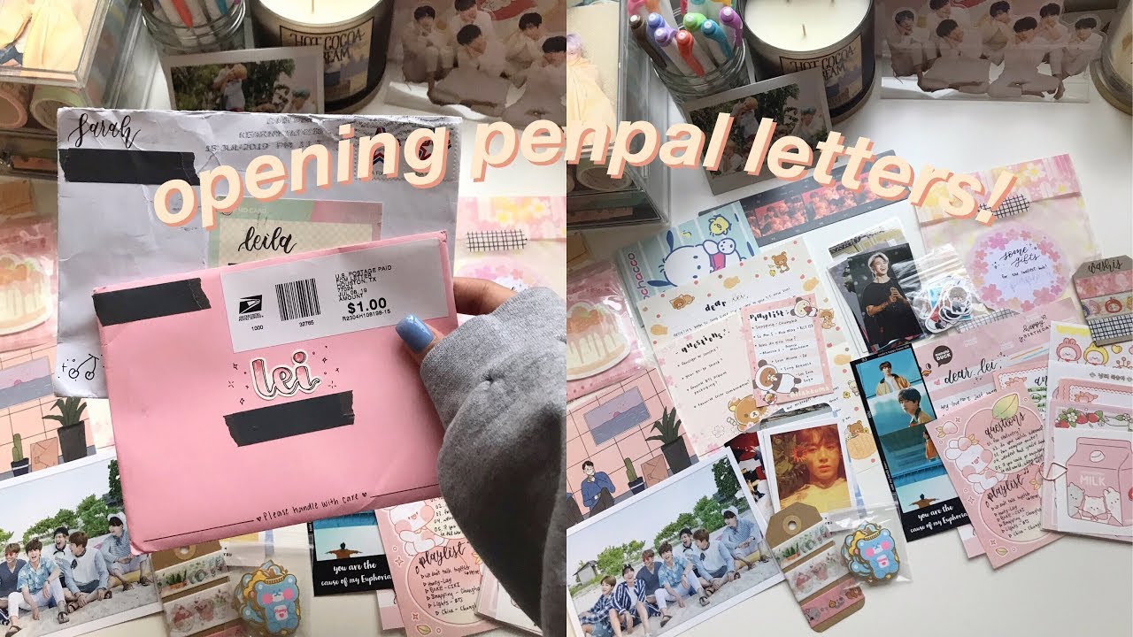 opening penpal letters💌