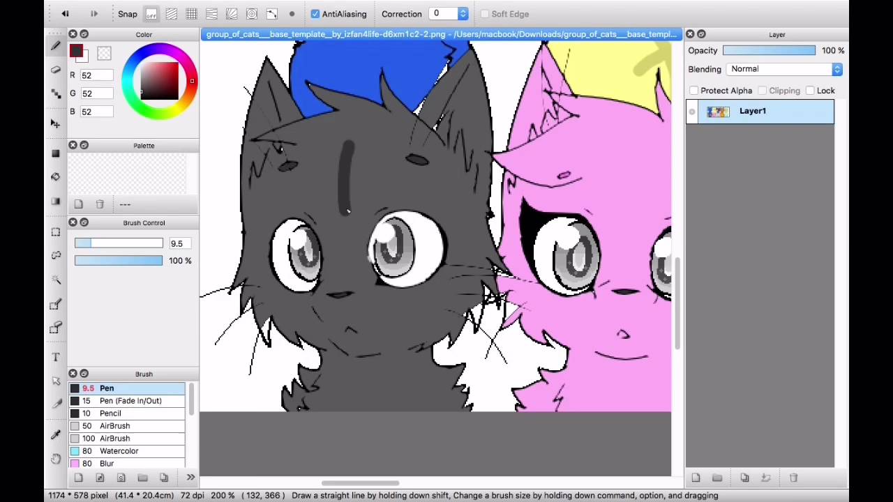 Aphmau Cats [Base Speedpaint]