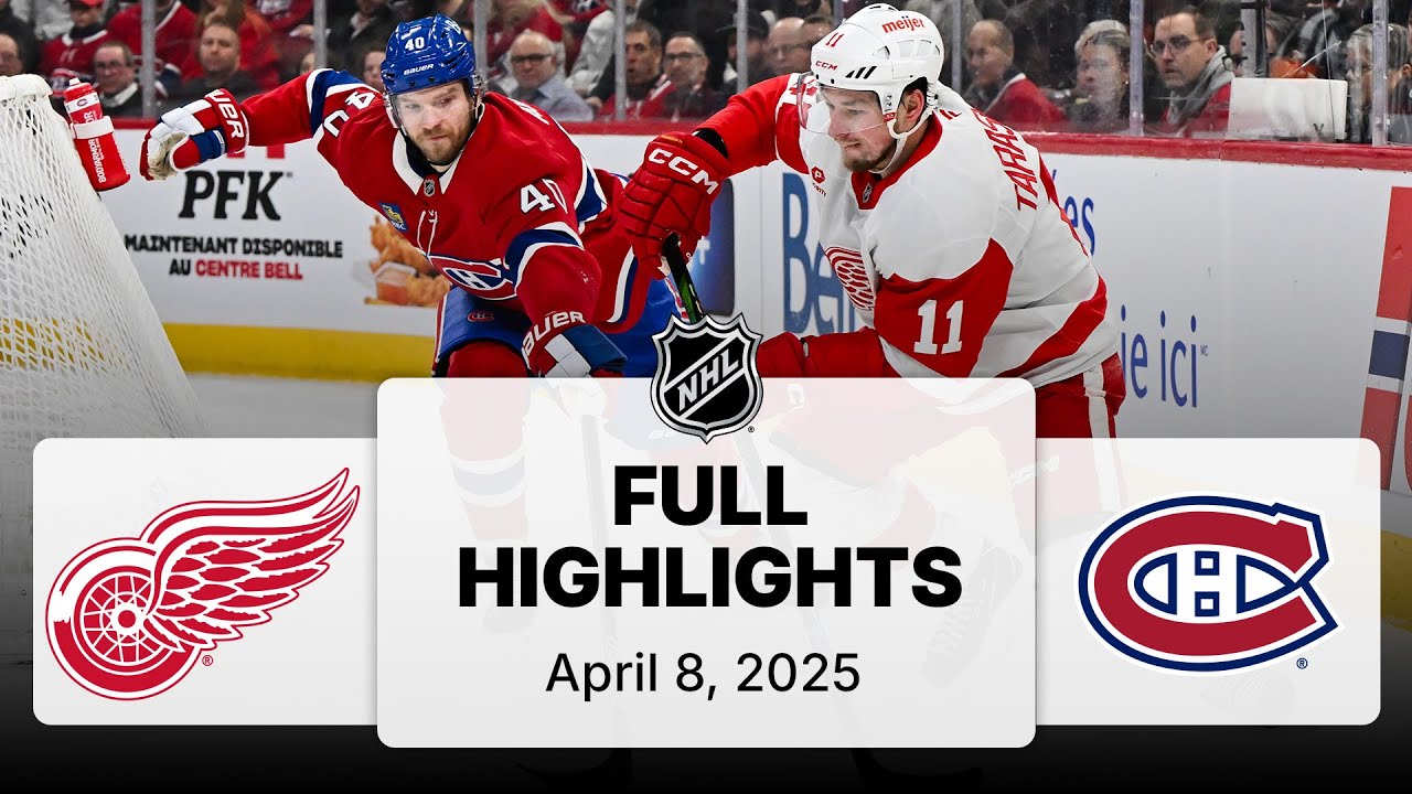 NHL Highlights | Red Wings vs. Canadiens - April 8, 2025