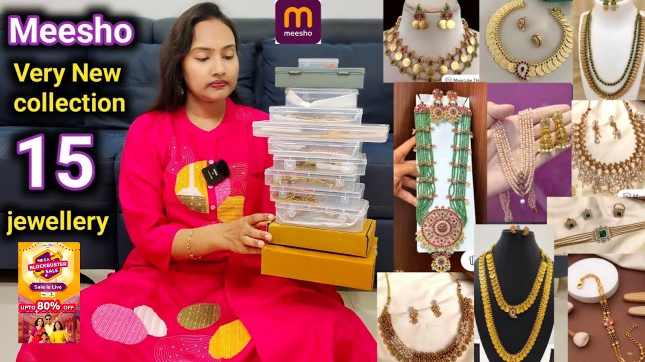 Meesho jewellery👌నేను తెచ్చే కలెక్షన్లు అంటే మీ అందరికీ ఇష్టం కదా 😊 ఇవి చూడండి Next Level jewellery 