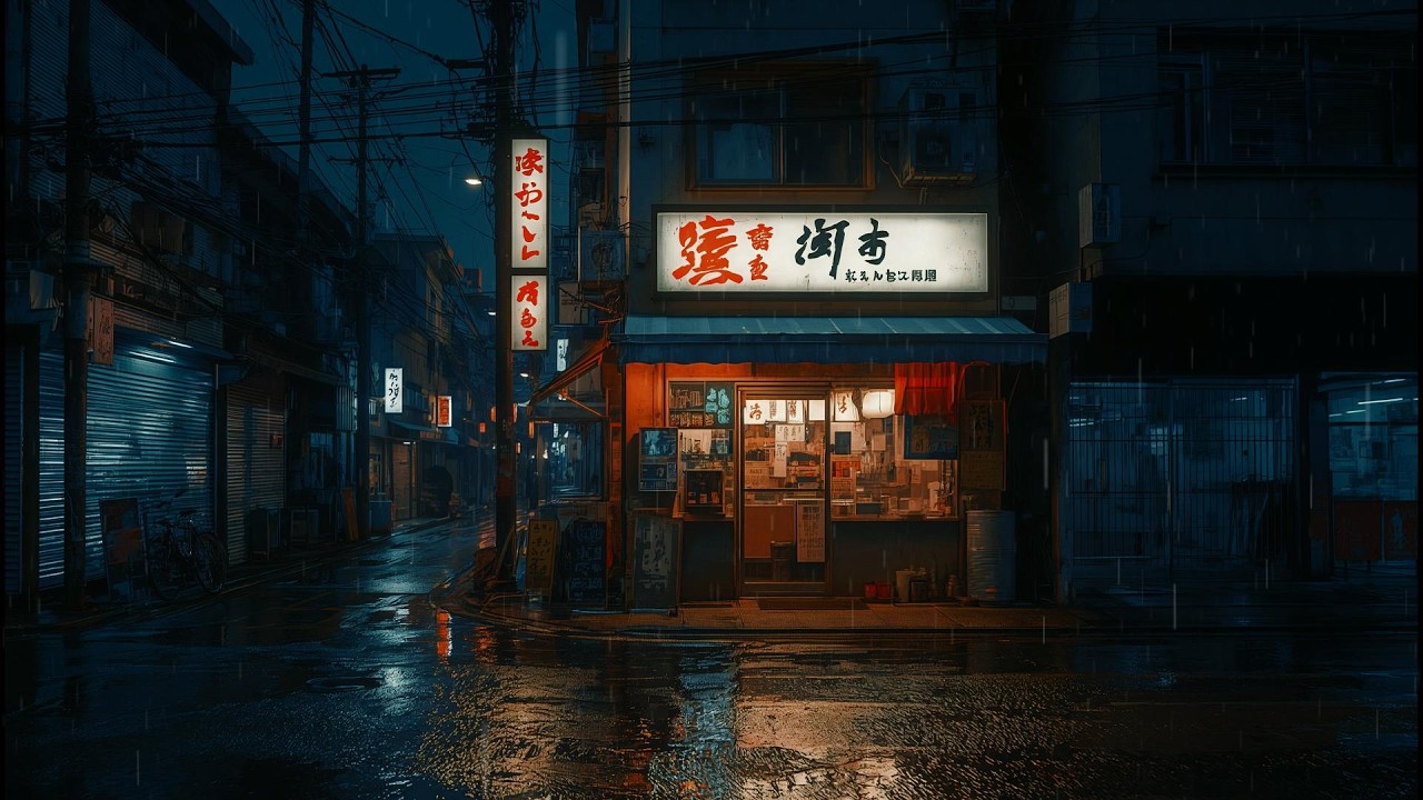 Tokyo Midnight Rain 🌧️ — Lofi Beats with Rain for Sleep Ambience