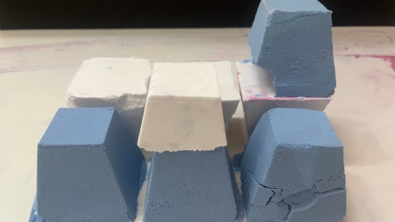 ASMR Baking Soda | Blue & White #asmrbakingsoda   #bakingsoda   #asmrgymchalk