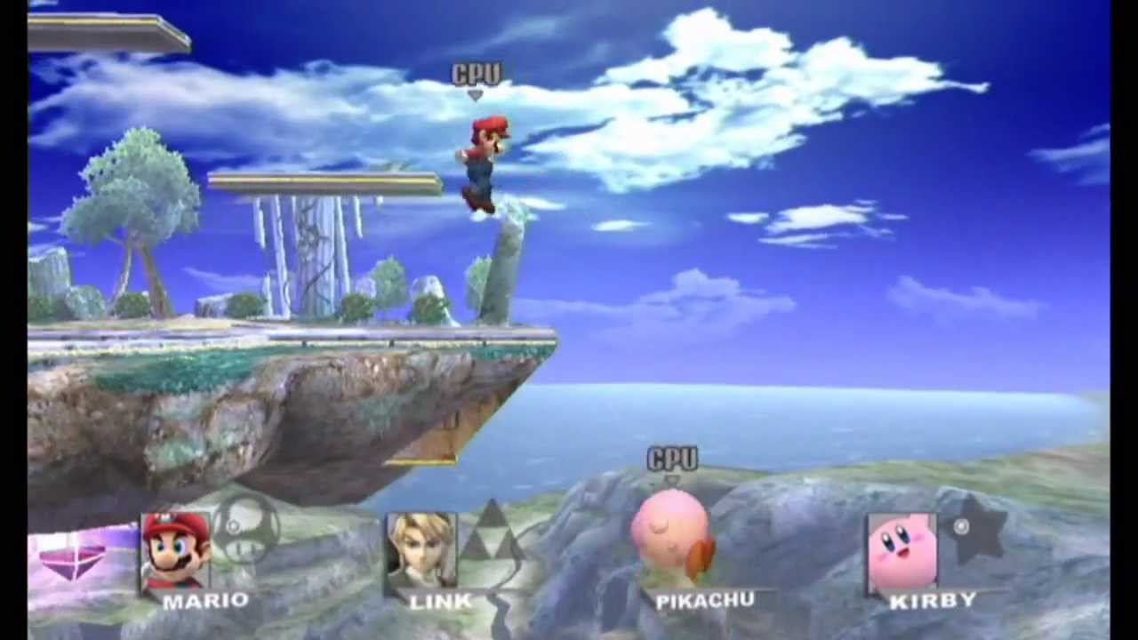 Super Smash Bros. Brawl - Mario VS Link VS Pikachu VS Kirby