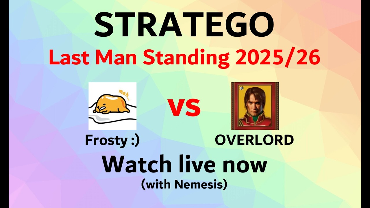 Frosty :) против OVERLORD. Последний выживший 2025/26 - Прямая трансляция Stratego Freaks с Nemesis.